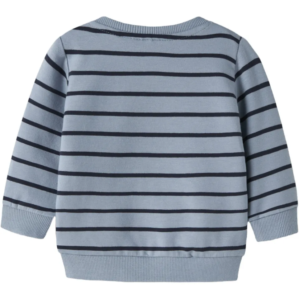 NAME IT BABY regular fit gestreepte sweater met borduursels - blauw, foto 2