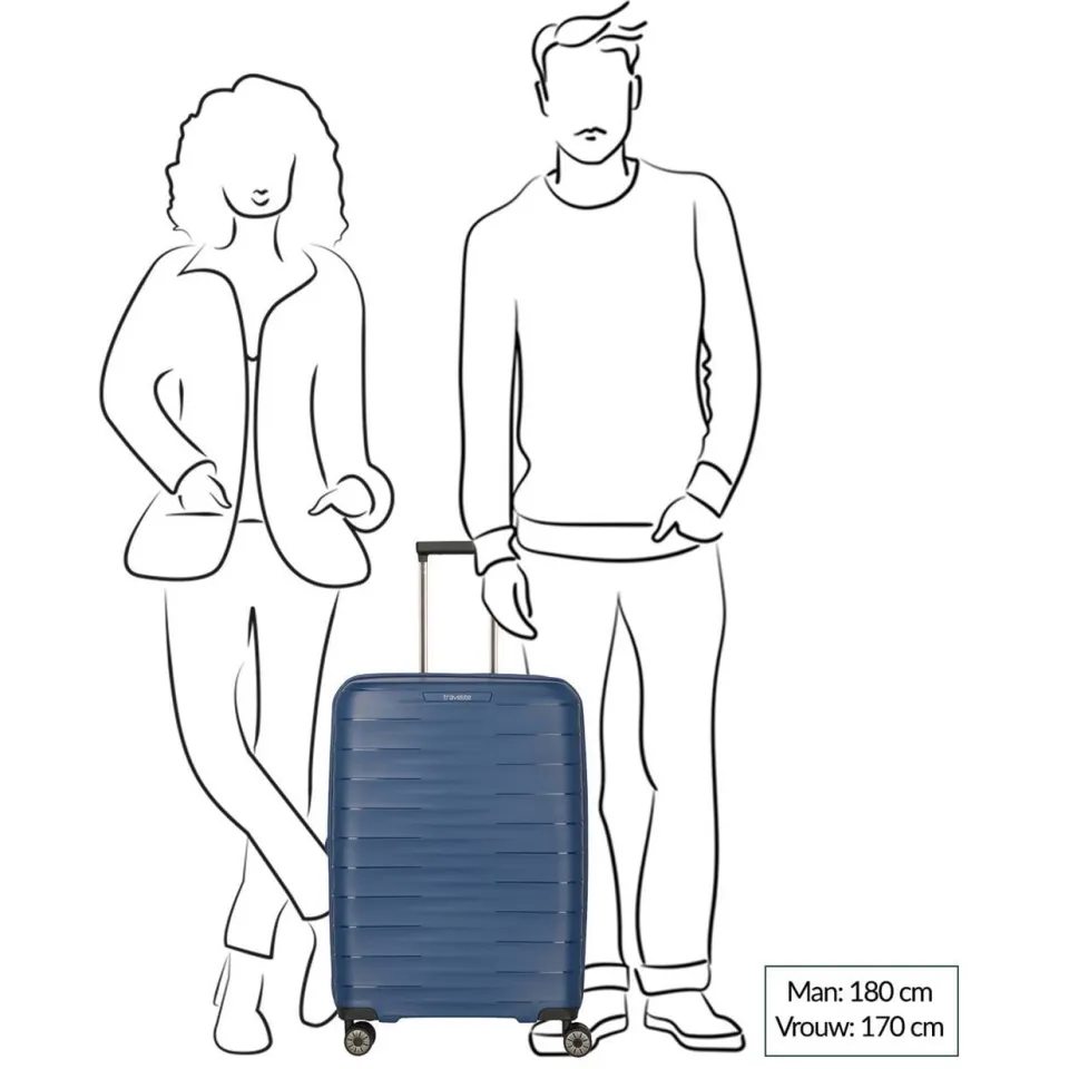 Travelite Bali 4-wiel trolley S blauw, foto 4