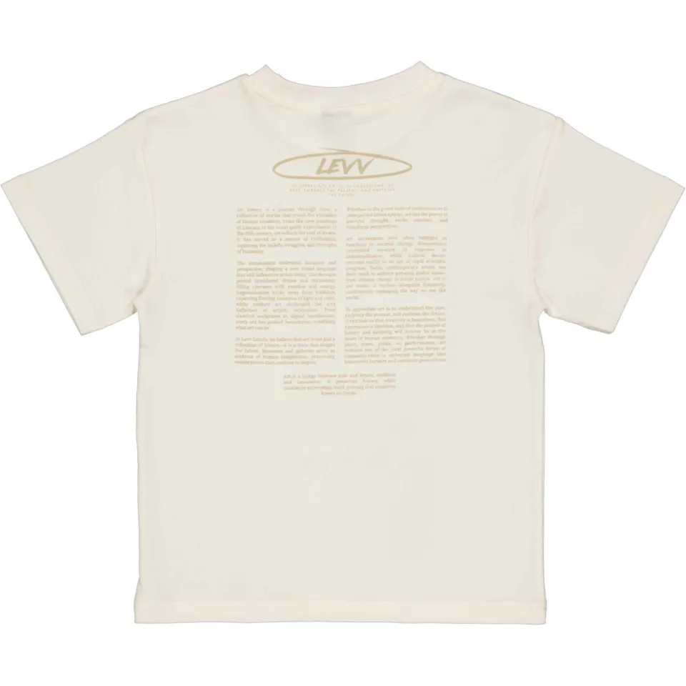LEVV T-shirt met backprint ecru, foto 5