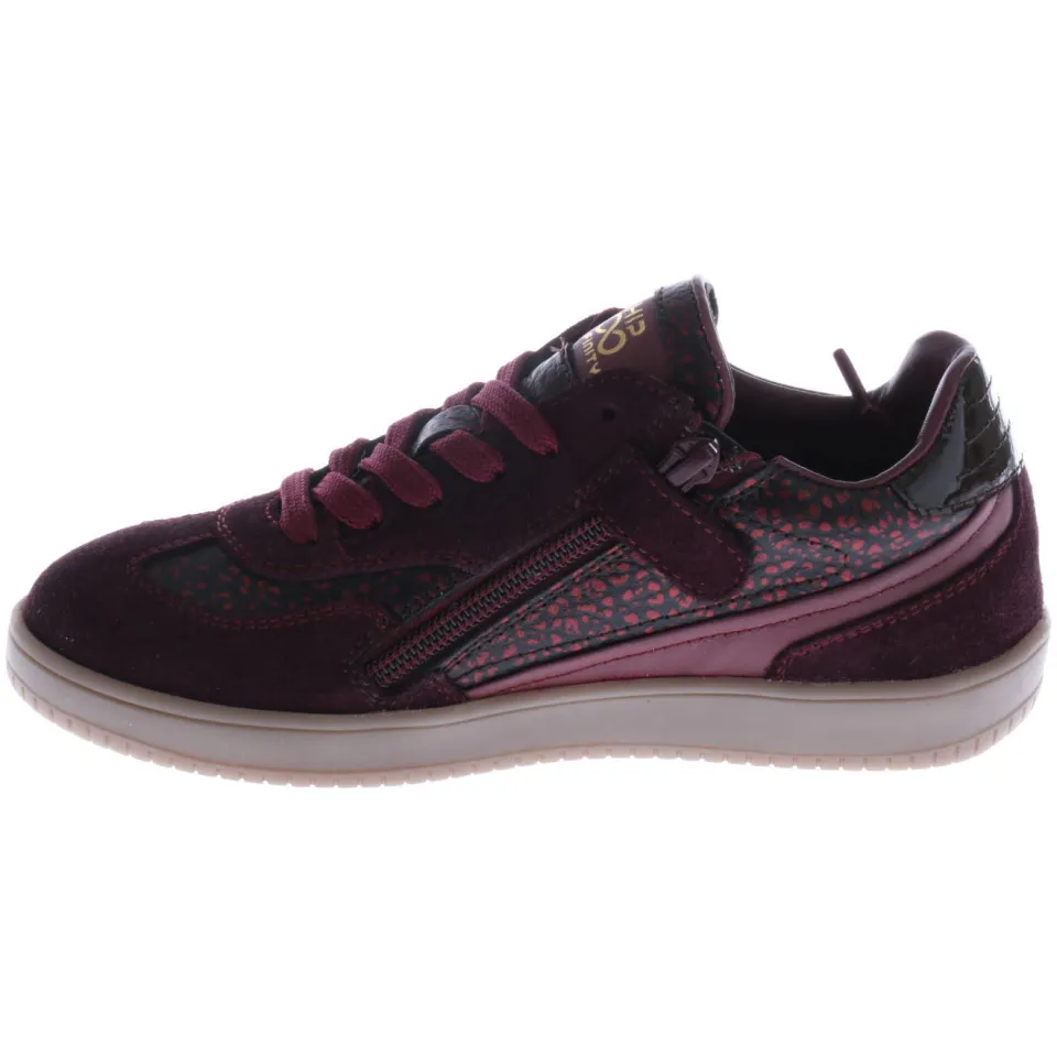 Hip leren sneakers bordeaux, foto 4