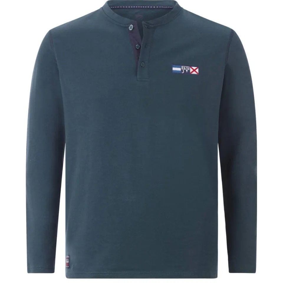 Jan Vanderstorm longsleeve JORNSEN Plus petrol, foto 3