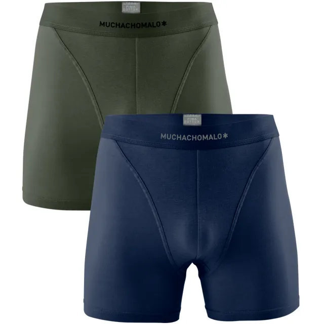 Muchachomalo Heren 2-pack Boxershorts Pima Katoen Veelkleurig