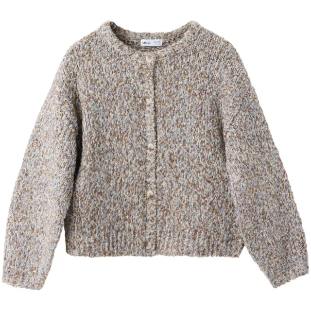 Mango Kids gebreid vest - bruin Middenbruin