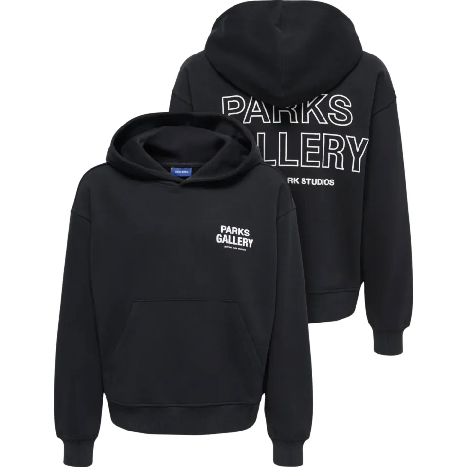 Only & Sons JUNIOR hoodie met backprint - zwart, foto 2