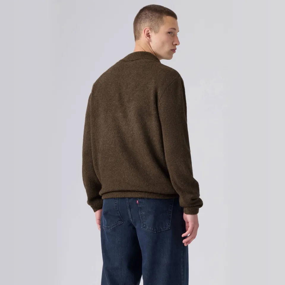 Levi's relaxed fit gebreide trui met wol - bruin, foto 6