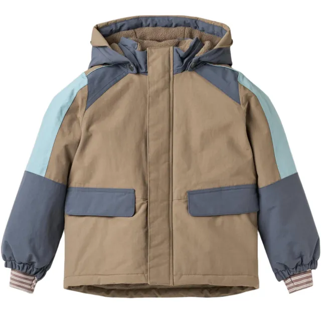 Wheat winterjas bruin/blauw/lichtblauw, foto 2