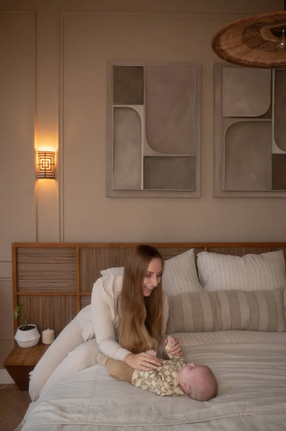 Dirkje rechtvallende sweater met print - beige, foto 5