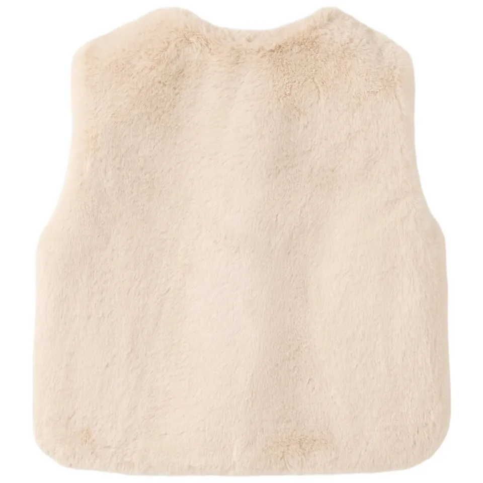 Mango Kids imitatiebont gilet - beige, foto 4