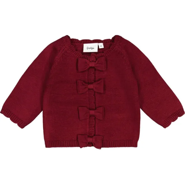 Feetje gebreid vest My Little Love - bordeaux