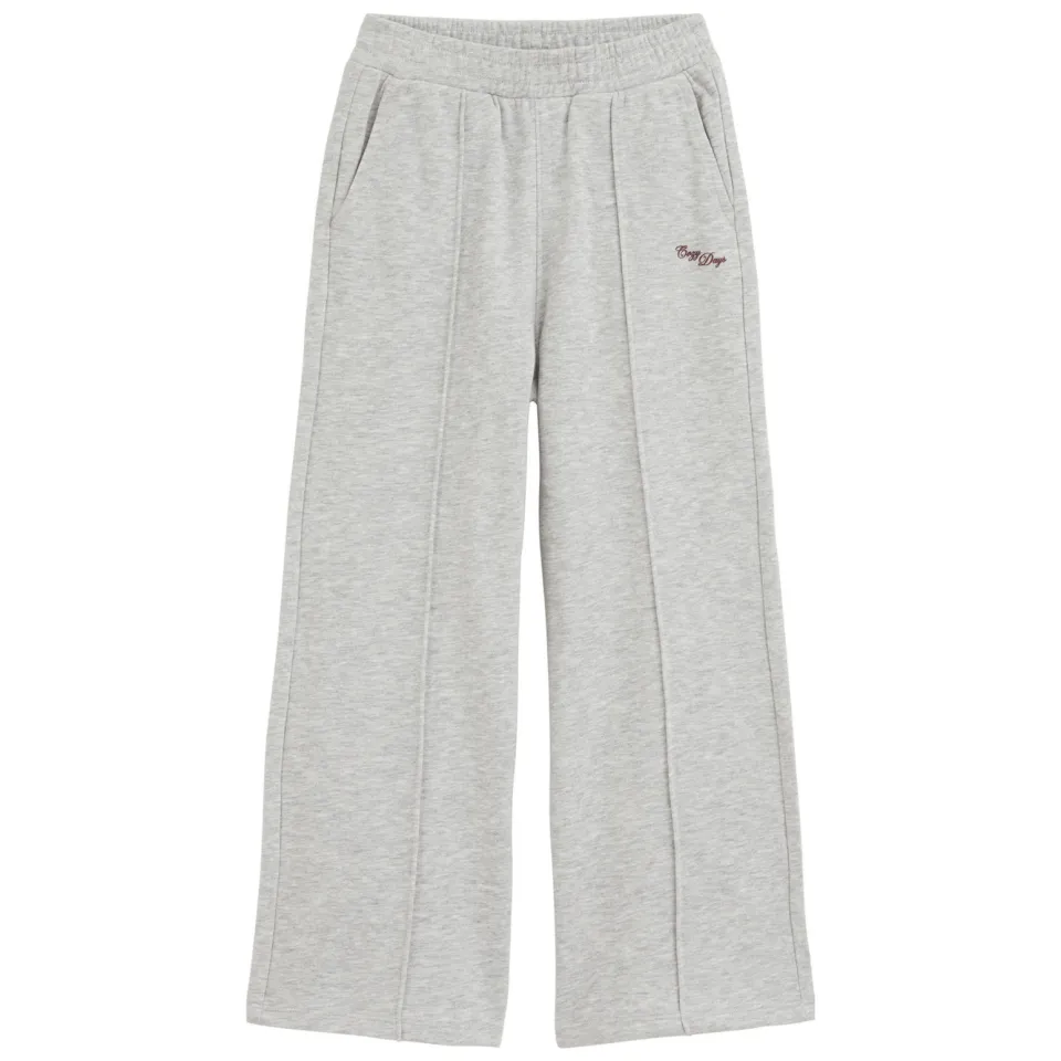 WE Fashion wide leg sweatpant joggingbroek grijs melange, foto 2