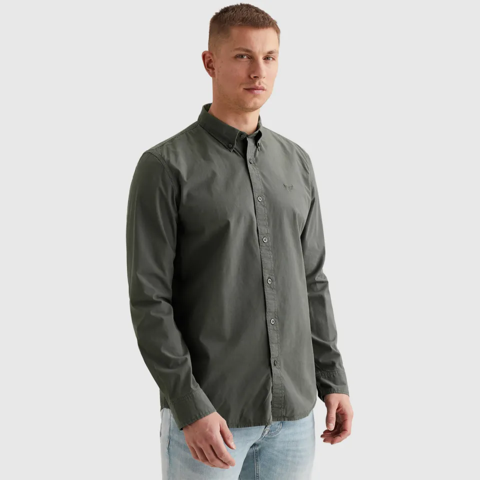 PME Legend regular casual overhemd donkergroen