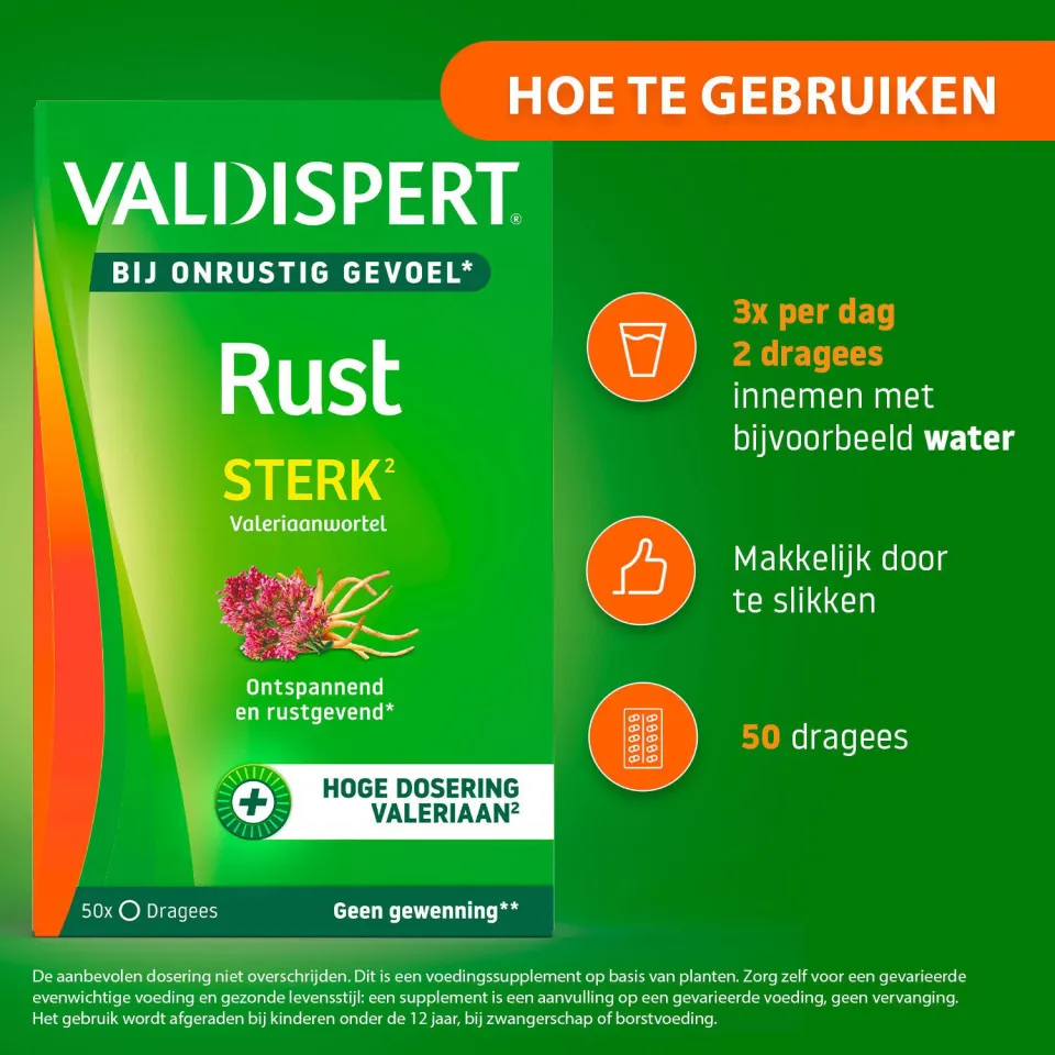Valdispert Rust Sterk - 50 tabletten, foto 5