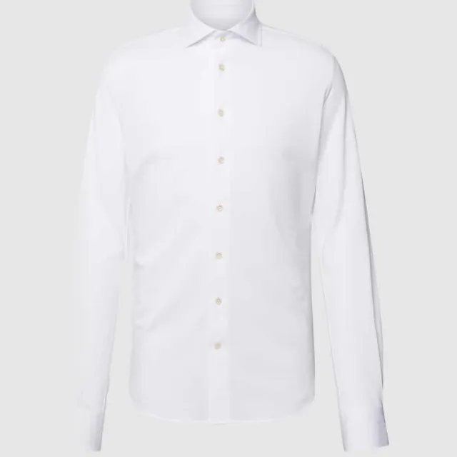 Profuomo Knitted Shirt slim fit wit