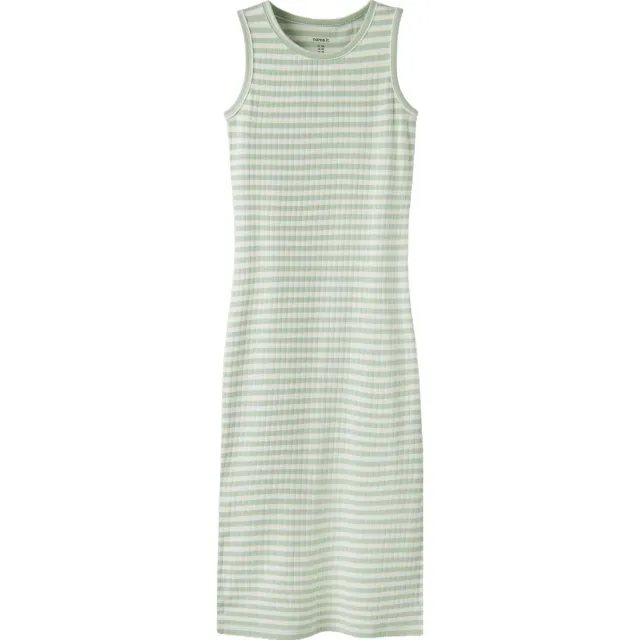 NAME IT NKFSURAJA maxi jurk gestreept groen Groen/wit