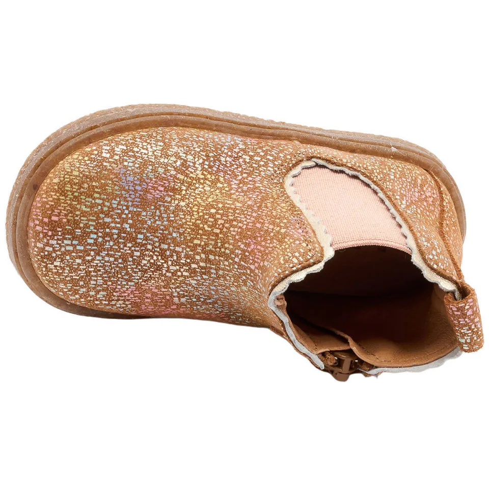 Bisgaard leren enkelboots met print - cognac, foto 5