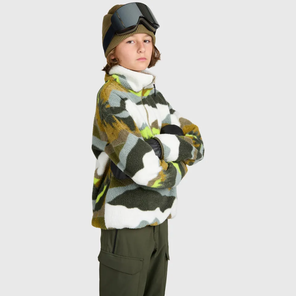 Brunotti fleece outdoor sweater met opstaande kraag - groen, foto 4