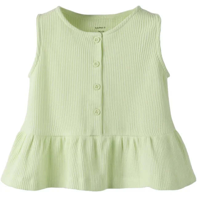 NAME IT mouwloze top limegroen