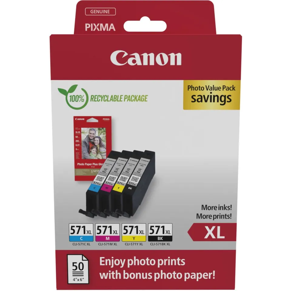 Canon CLI-571XL photo value pack inktcartridges