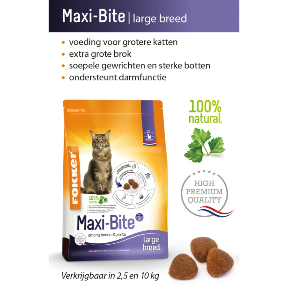 Fokker Maxi-Bite kattenvoer Large Breed, foto 2