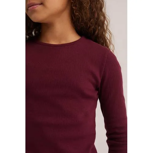 WE Fashion longsleeve - donkerrood, foto 4