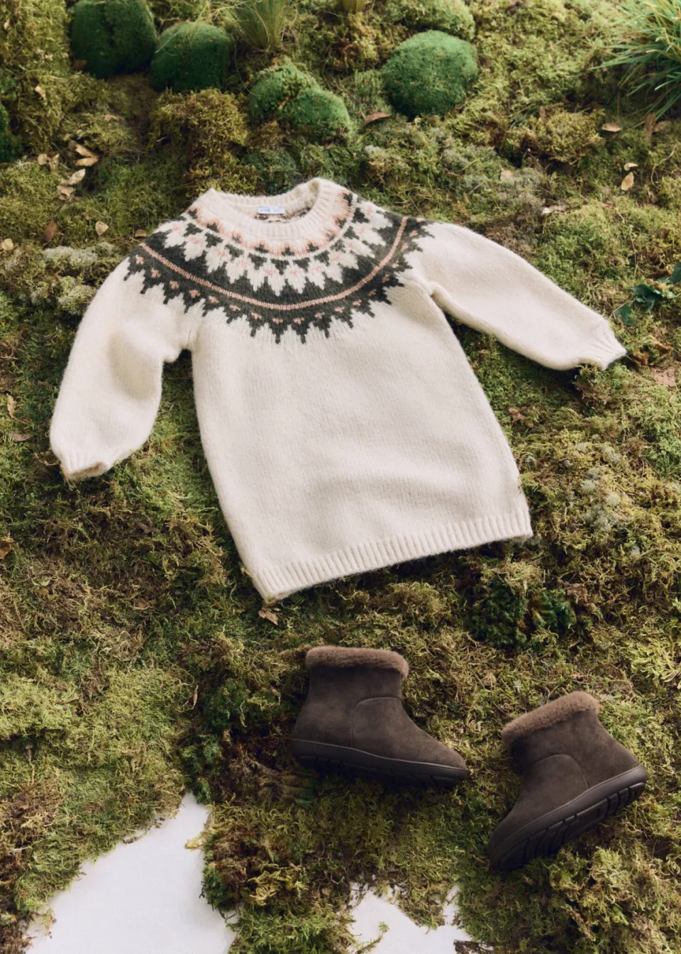 Mango Kids suède enkelboots met profielzool - donkerbruin, foto 6
