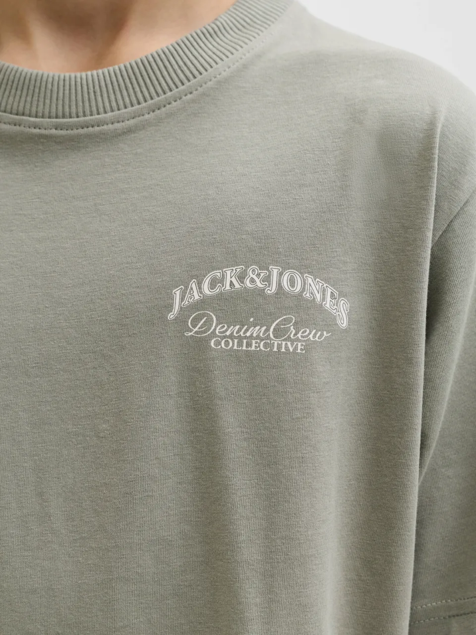 Jack & Jones T-shirt met backprint grijsgroen, foto 3