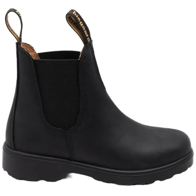 Bisgaard leren enkelboots met profielzool - zwart
