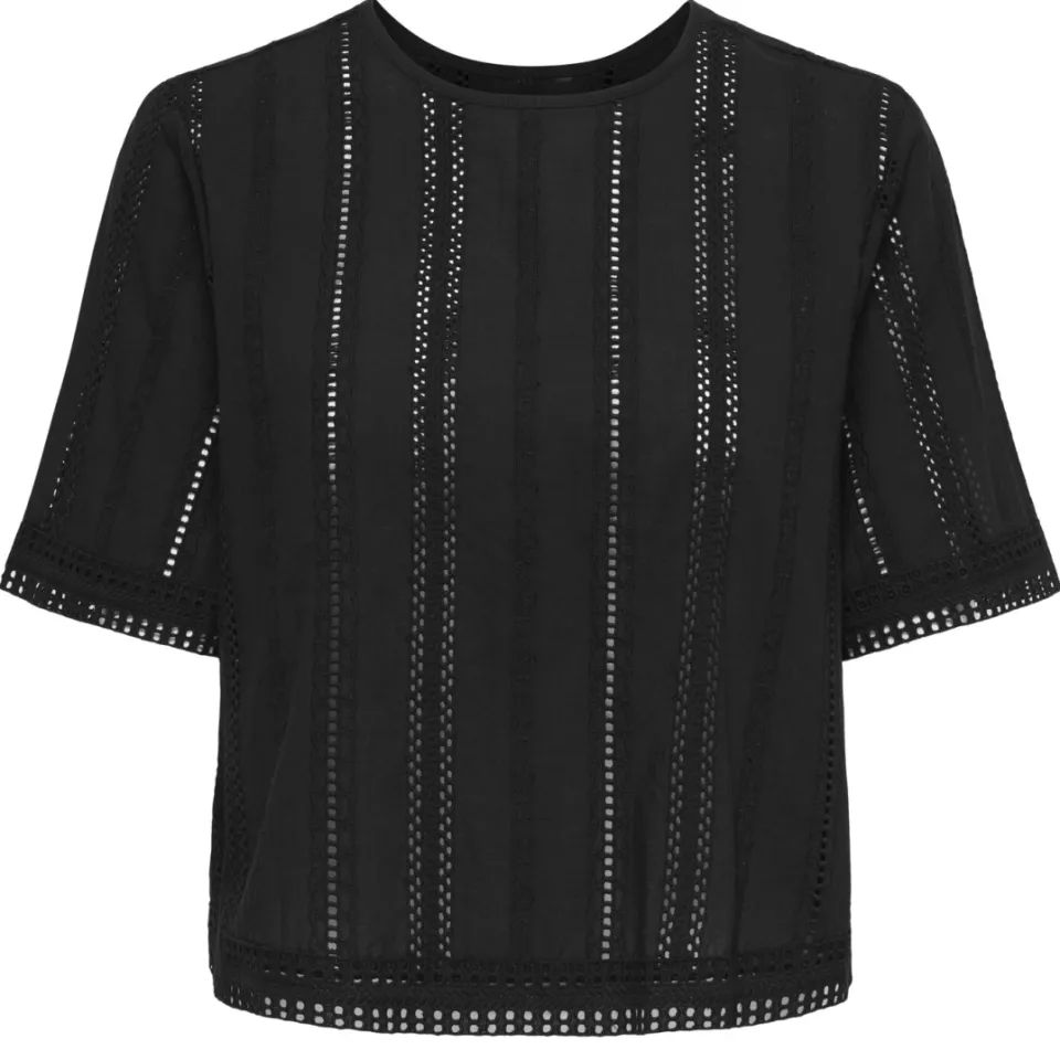 Only top broderie zwart, foto 2
