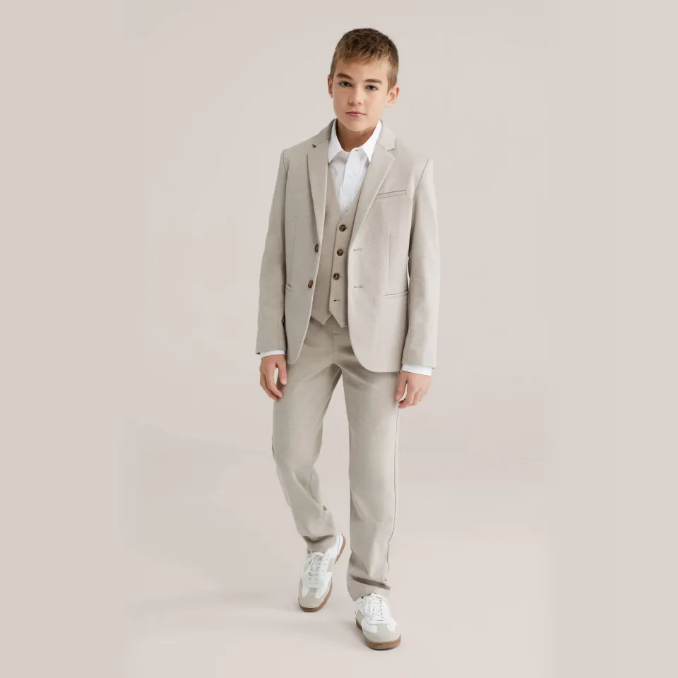WE Fashion tapered casual broek beige