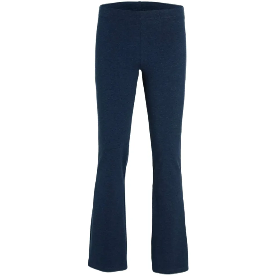Anytime flared legging donkerblauw melange set van 2