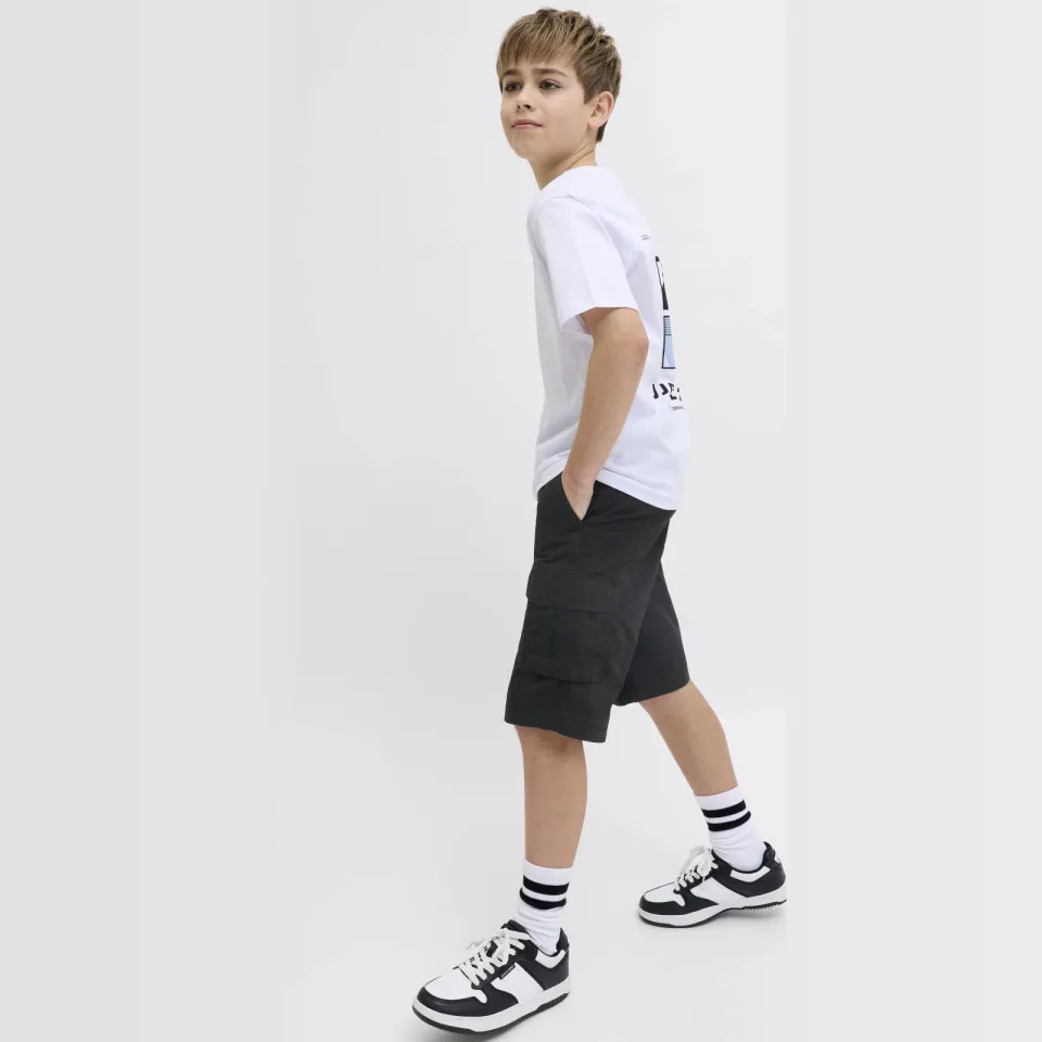 JJ Rebel relaxed cargoshort zwart, foto 4