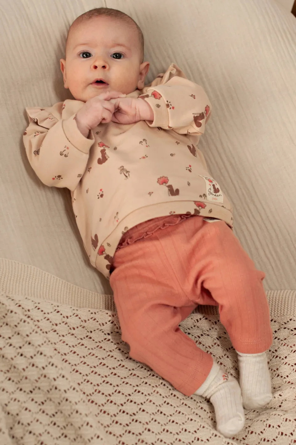 Feetje Forest Garden legging zalmroze roze, foto 6