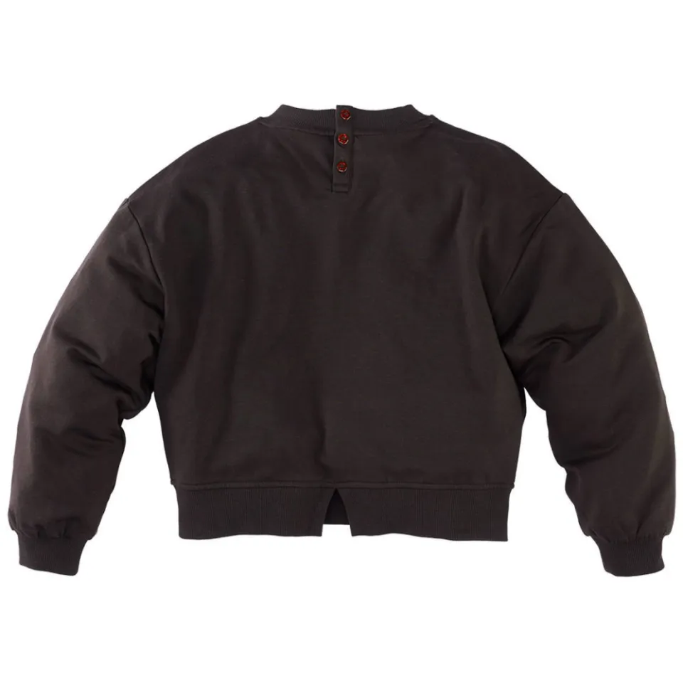 Z8 kids sweater met borduursels en print - donkerbruin, foto 3