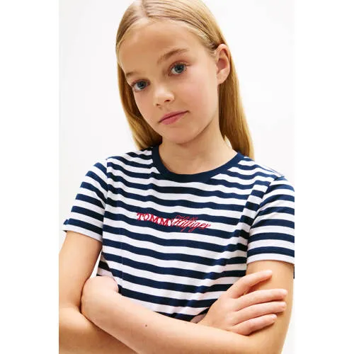 Tommy Hilfiger T-shirt + sweatshort donkerblauw/wit, foto 5