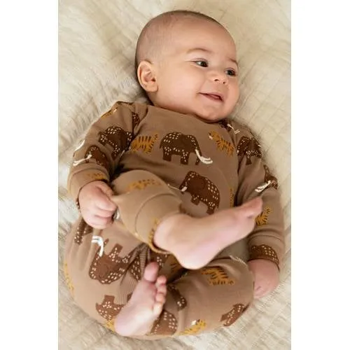 Feetje Milo Mammoth pyjama bruin, foto 8