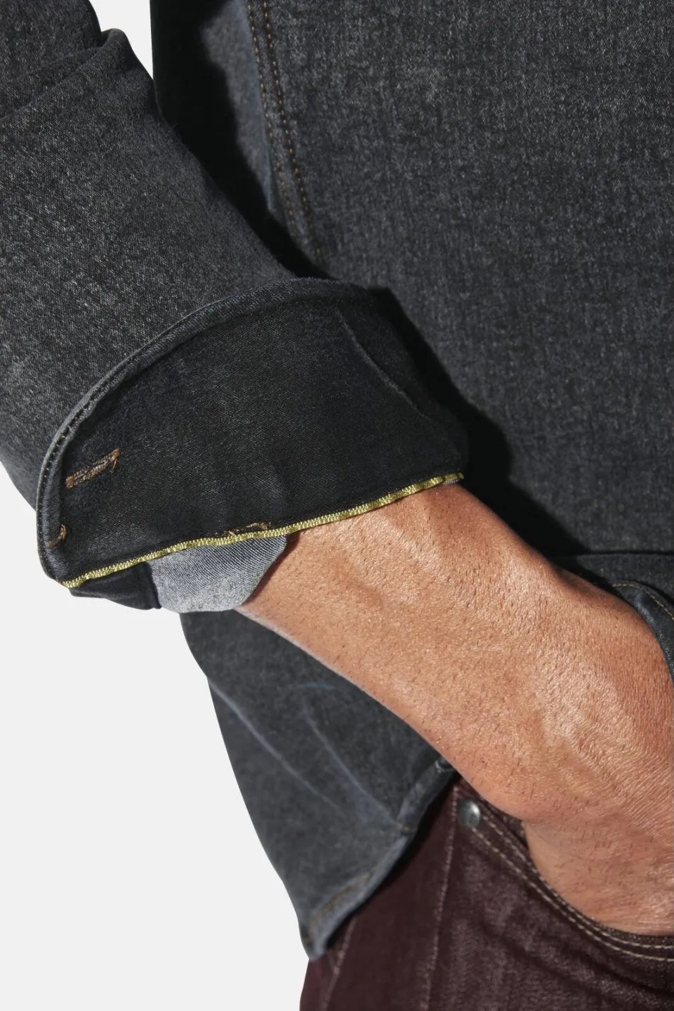 Jan Vanderstorm +FIT collectie denim overshirt OLAVIK Plus, foto 6
