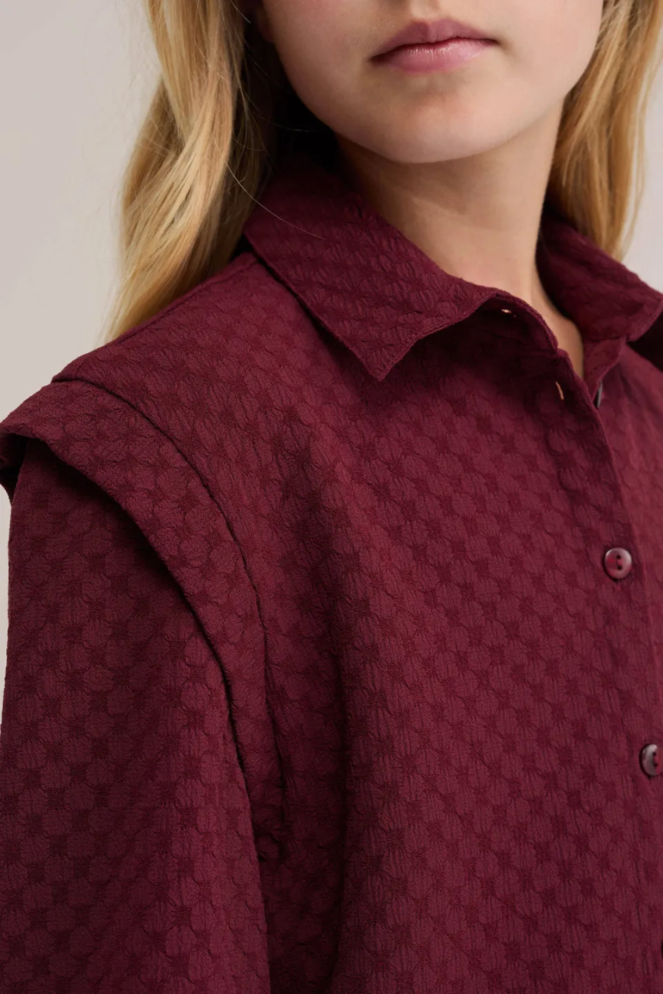 WE Fashion blouse donkerrood, foto 5