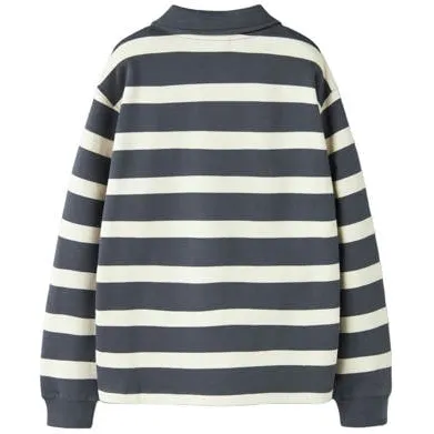 NAME IT KIDS gestreepte sweater - antraciet, foto 4