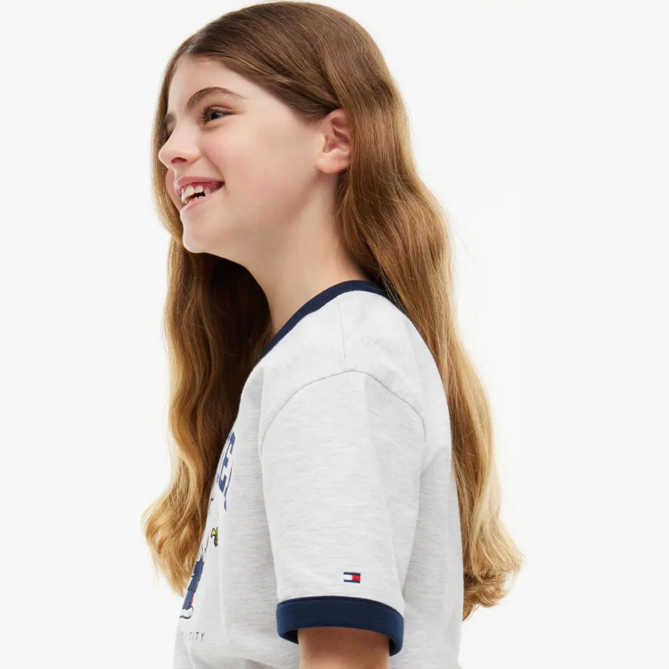 Tommy Hilfiger x Peanuts Snoopy t-shirt grijs melange, foto 5