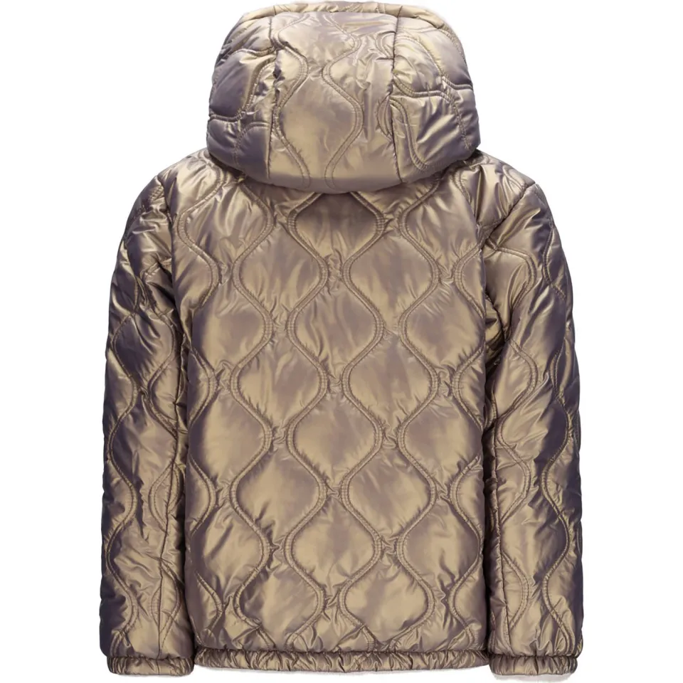 Like Flo imitatiebonten reversible jas beige, foto 3