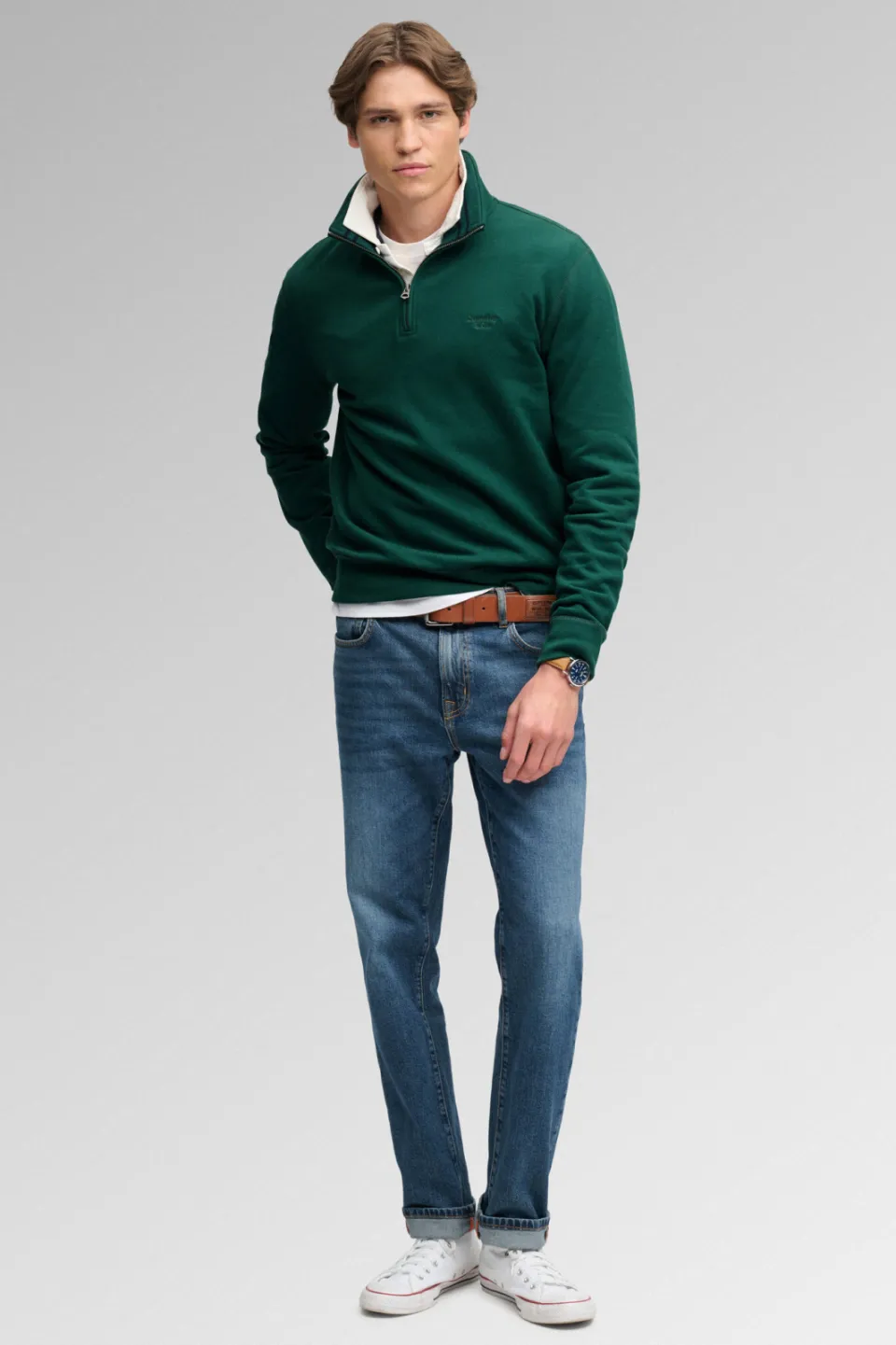 Superdry relaxed fit sweater - groen Varsity Green