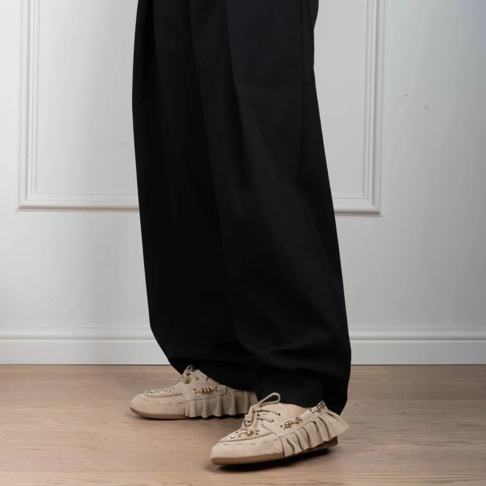 Poelman suède mocassins met kraaltjes en studs - zand, foto 7