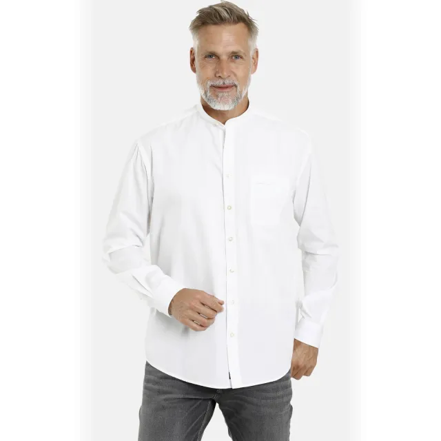 Jan Vanderstorm loose fit overhemd Heimir Plus wit