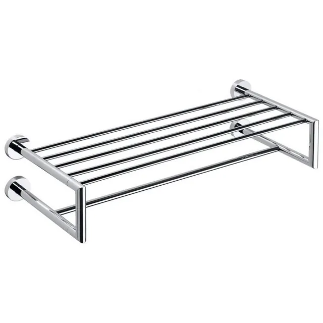 Sapho Dubbele Handdoekhouder Sapho X-Round met Plankopslag 65 cm Chroom
