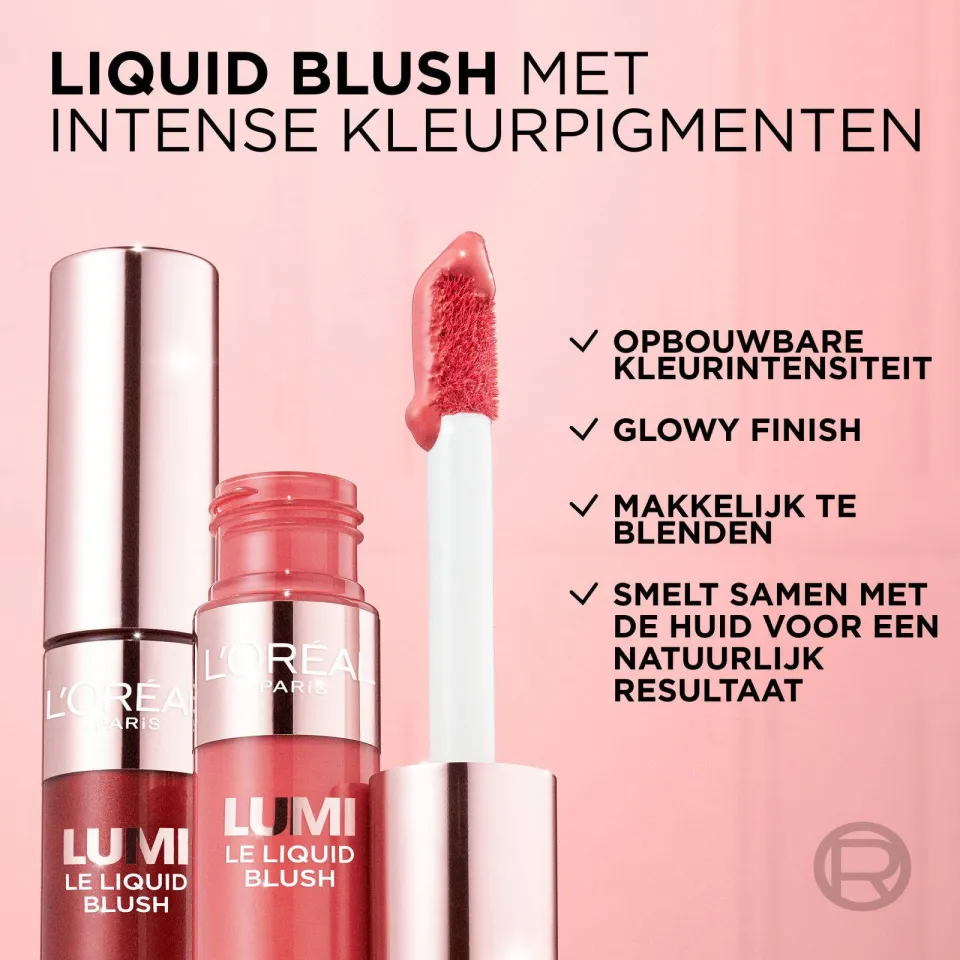 L'oréal Paris LUMI Le Liquid blush - Glowy Gold Pink - 10ml, foto 3