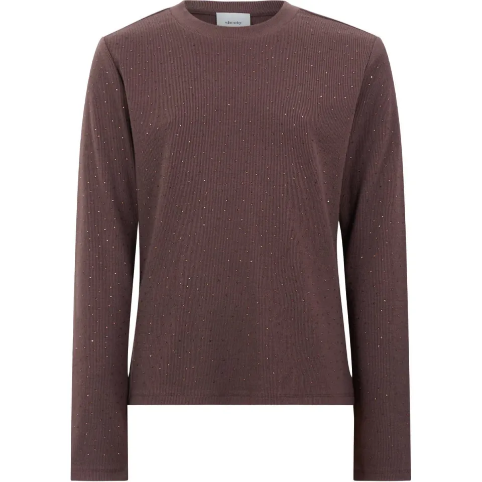 Shoeby longsleeve donkerbruin, foto 2