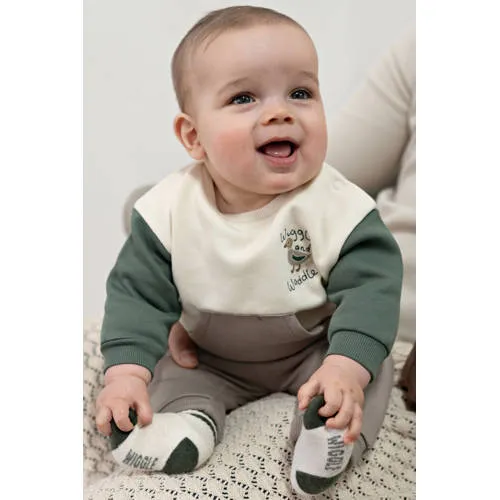 Feetje Wiggle and Waddle babybroek lichtgrijs grijs, foto 3
