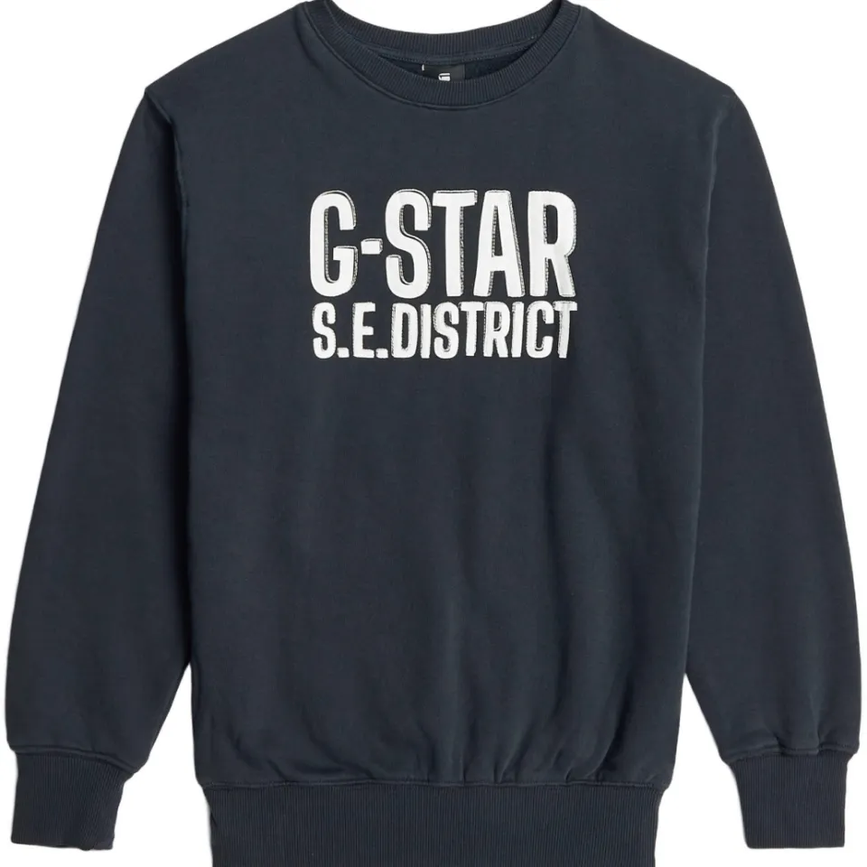 G-Star sweater met tekst - donkerblauw, foto 2