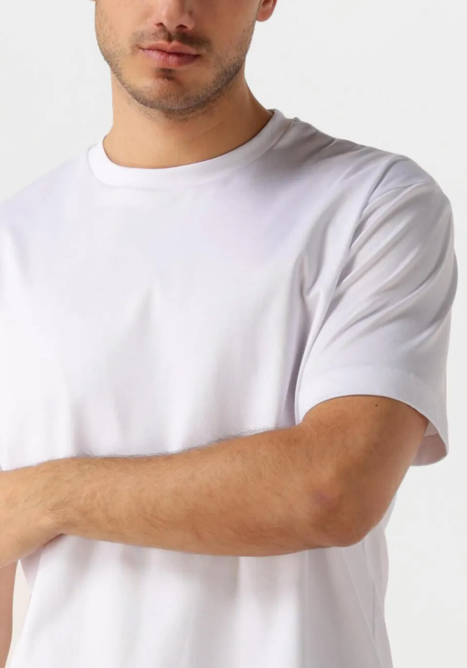 Desoto Luxury Heren Polo's & T-shirts Luxury Two Ply T-shirt 1/2 - Wit, foto 4