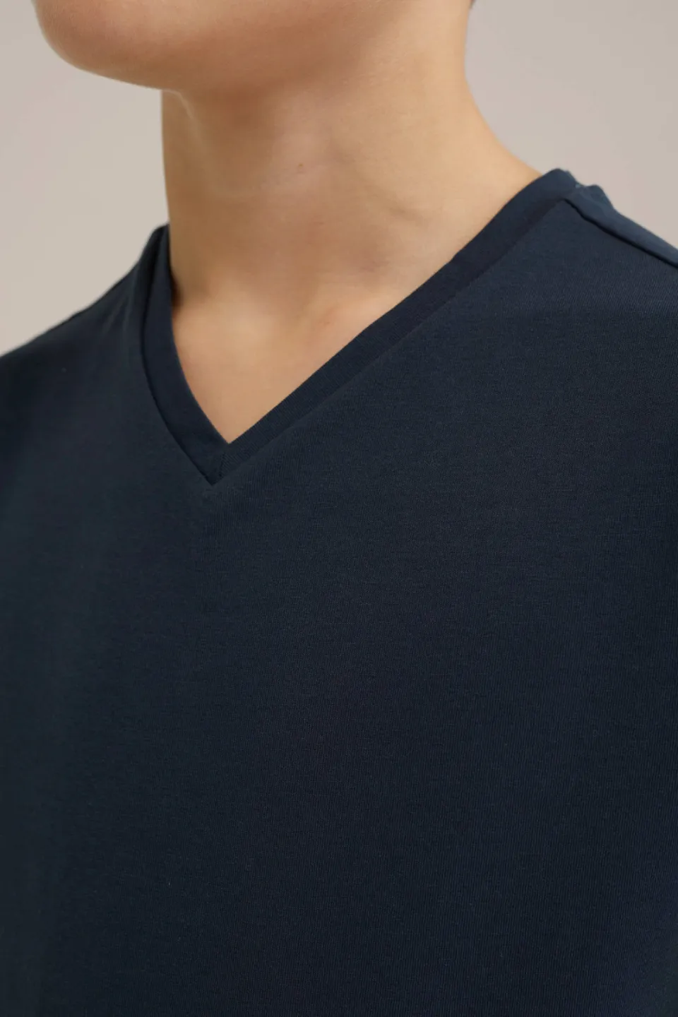 WE Fashion basic T-shirt donkerblauw dark marine, foto 6